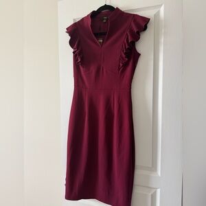 NWT Knitee Women’s Burgundy formal midi dress, size M, 8-10